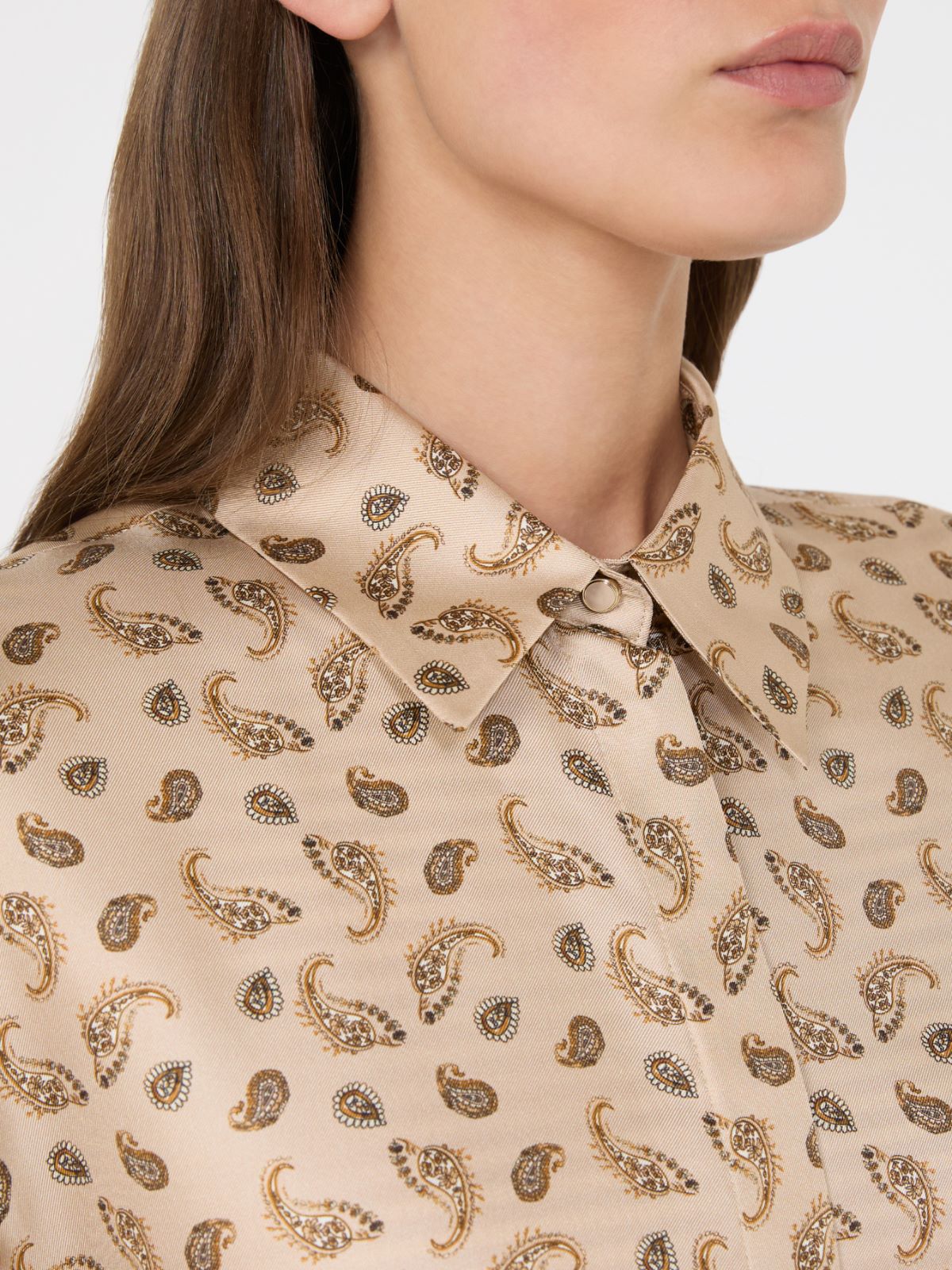 Silk shirt dress - BEIGE - Max Mara - 4