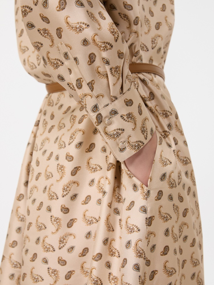 Silk shirt dress - BEIGE - Max Mara - 5