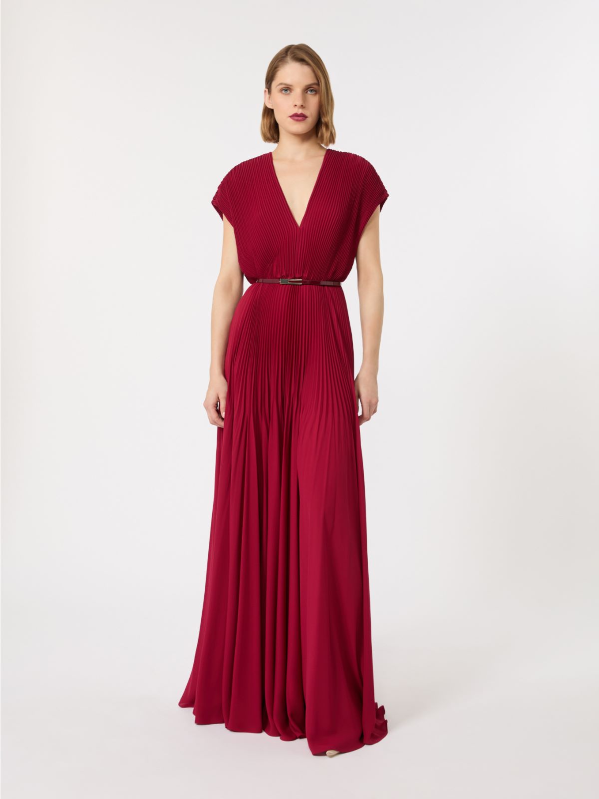 Long sable georgette dress - RUBY