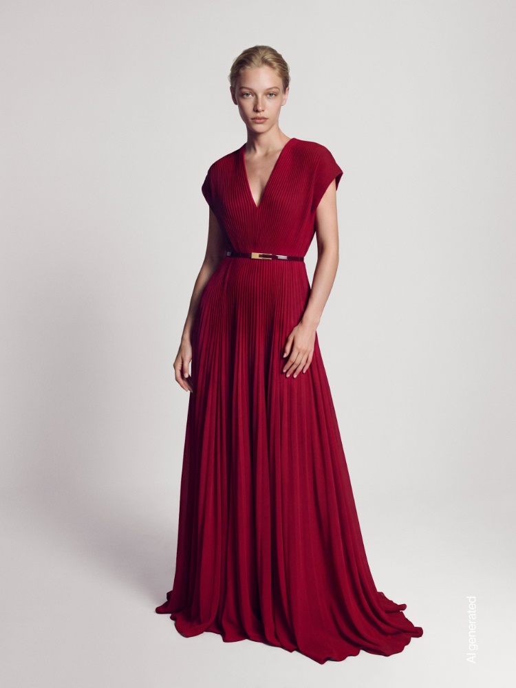 Long sable georgette dress + RUBY - Max Mara