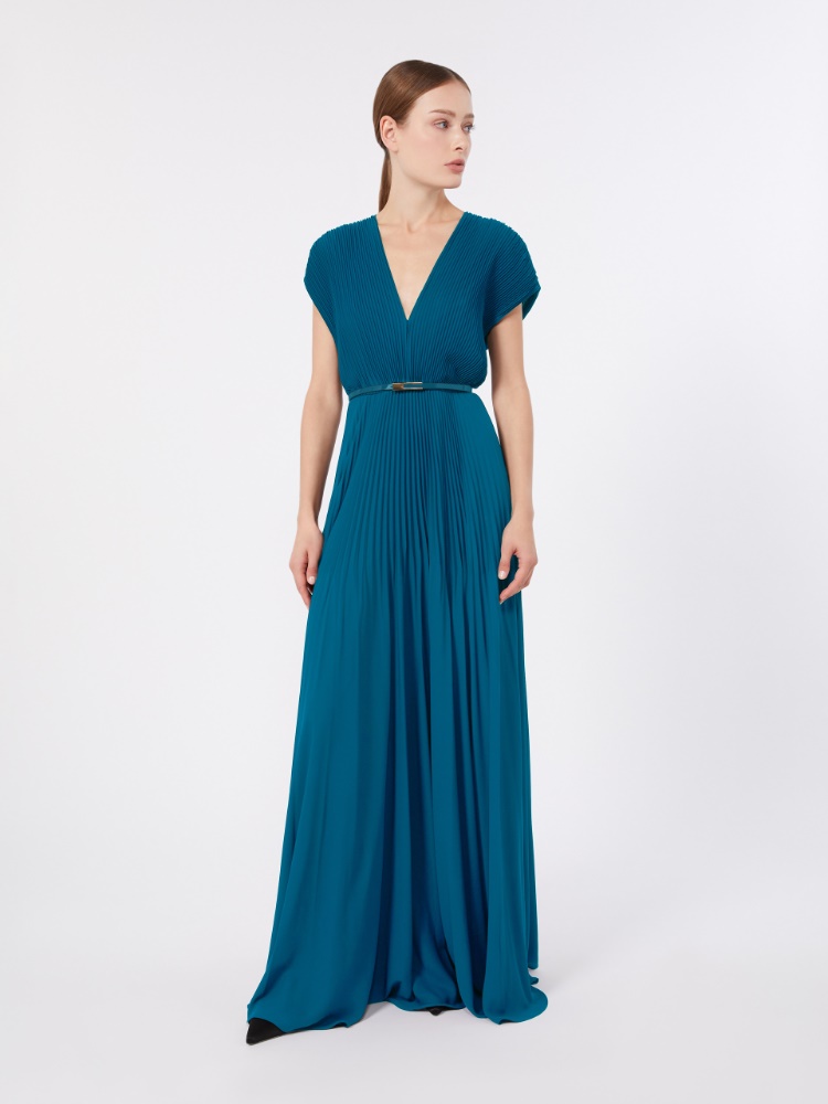 Long sable georgette dress - OIL - 2