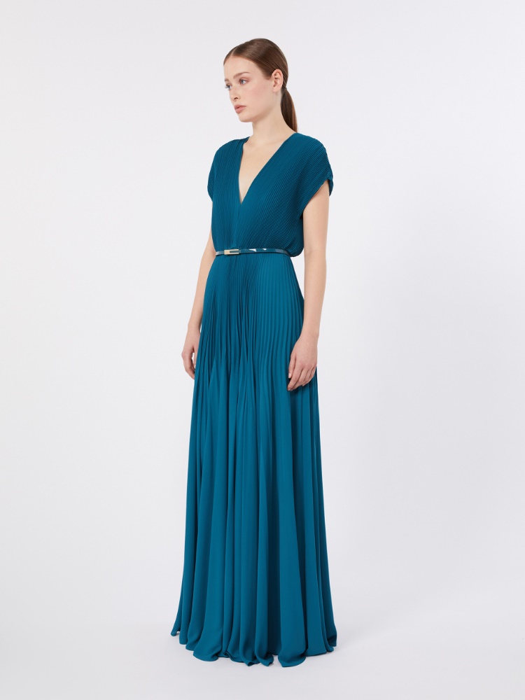 Long sable georgette dress - OIL - 1