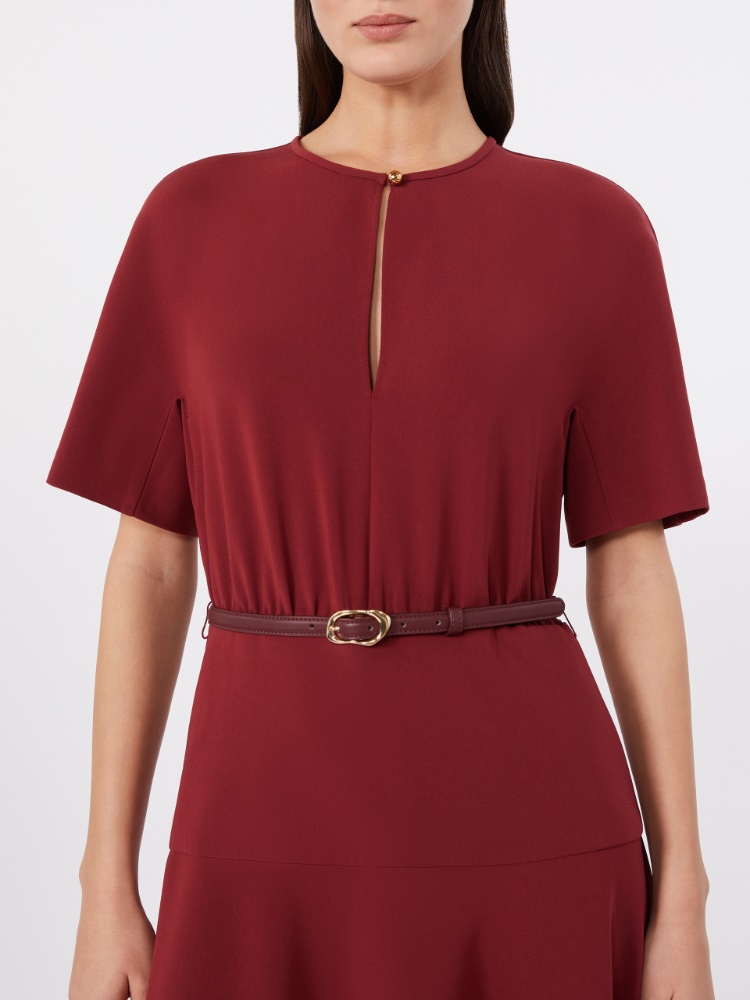 Langes Kleid aus Cady - RUBIN - 4