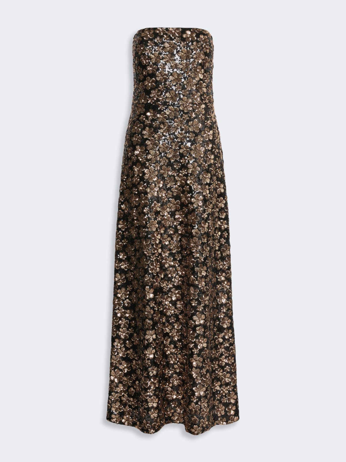 Embroidered and sequinned tulle bustier dress - BRONZE - Max Mara - 5