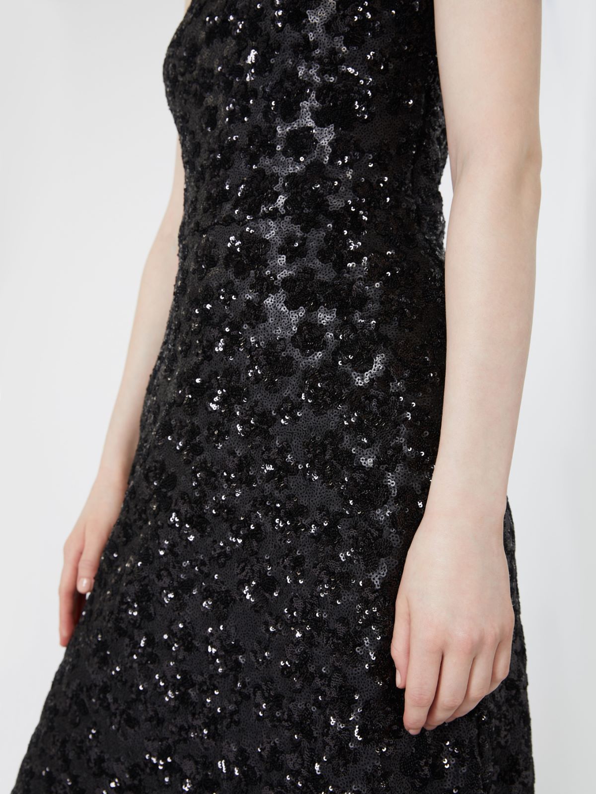 Robe bustier en tulle brodé et sequins - NOIR - Max Mara - 4