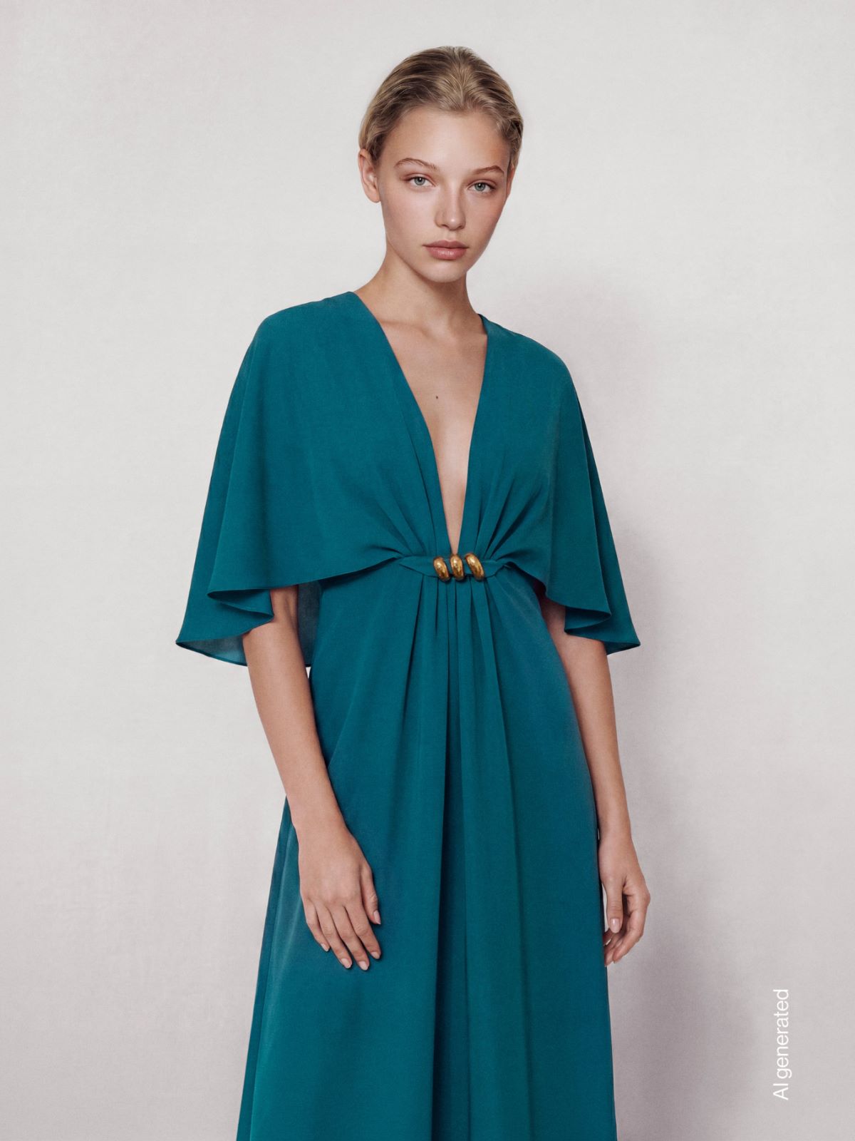 Cady dress with cape detail - OIL
