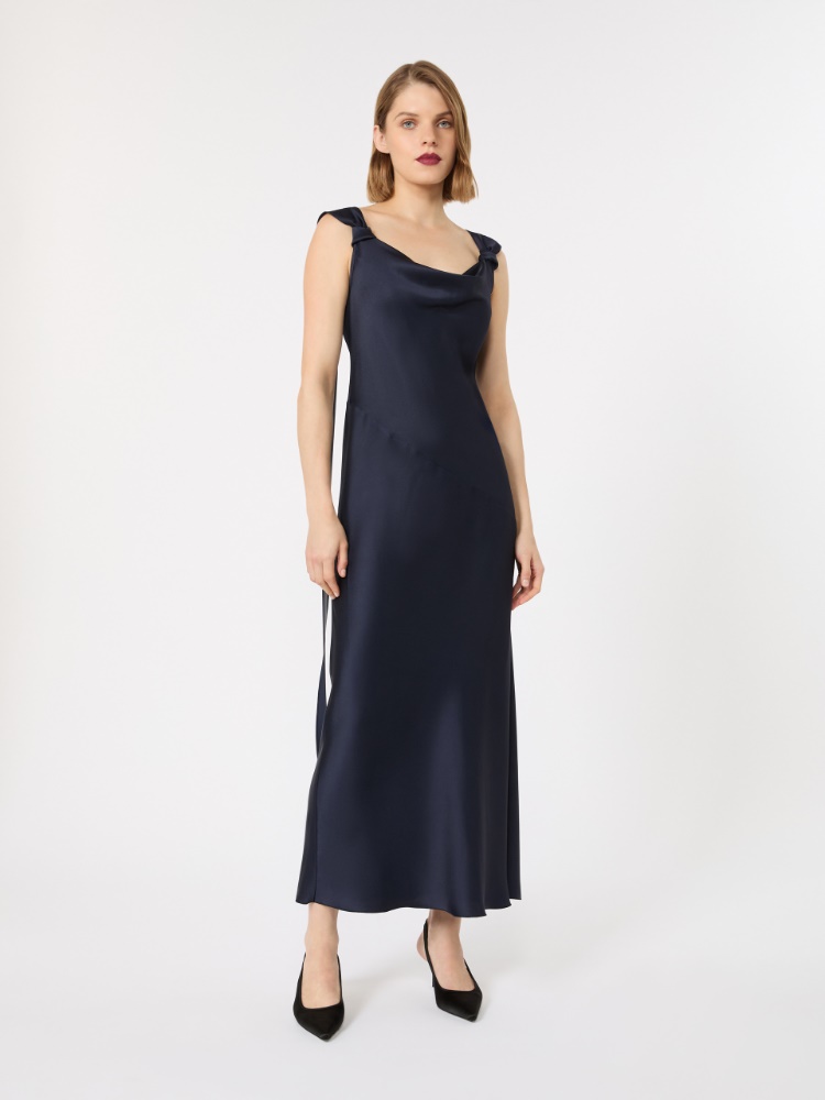 Envers satin slip dress - MIDNIGHTBLUE - 2