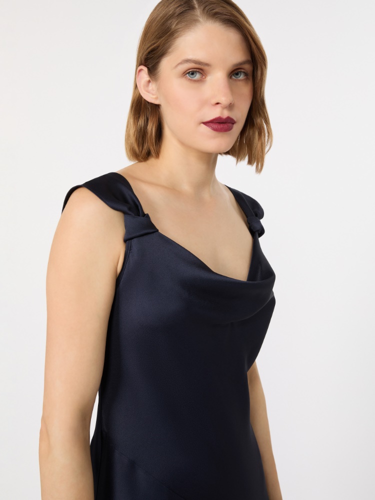 Envers satin slip dress - MIDNIGHTBLUE - 4