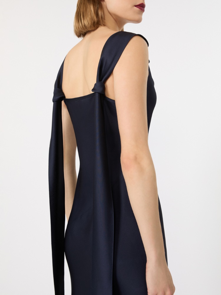 Envers satin slip dress - MIDNIGHTBLUE - 5