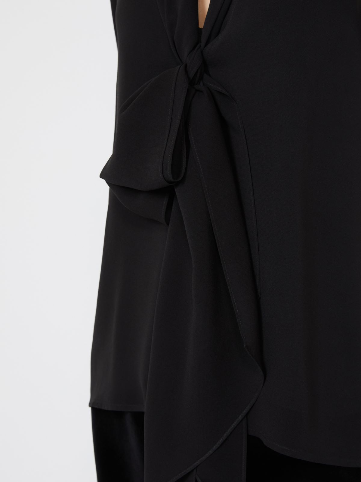 Silk georgette blouse - BLACK - Max Mara - 4