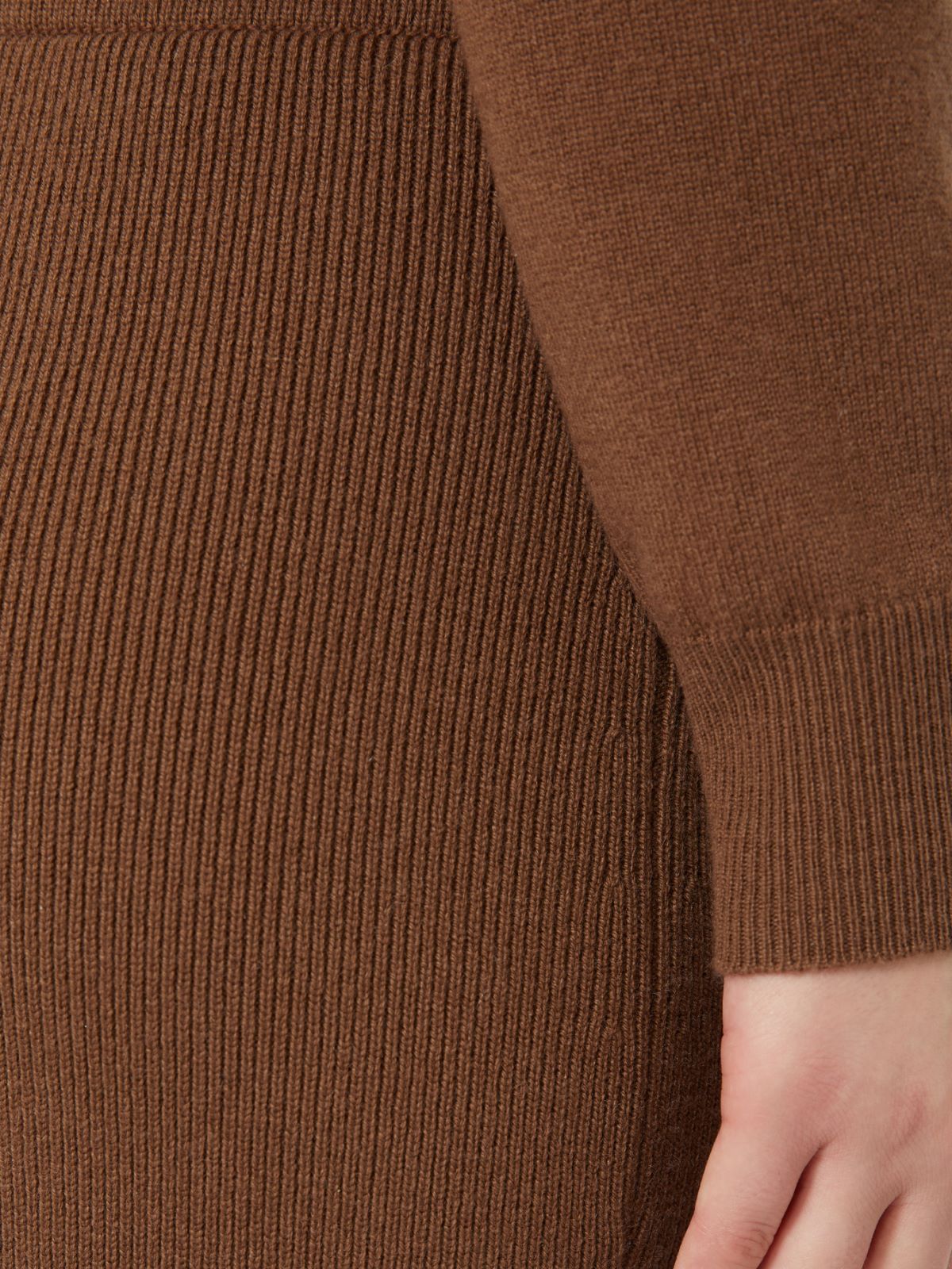 Wool and cashmere pencil skirt - TOBACCO - Max Mara - 4