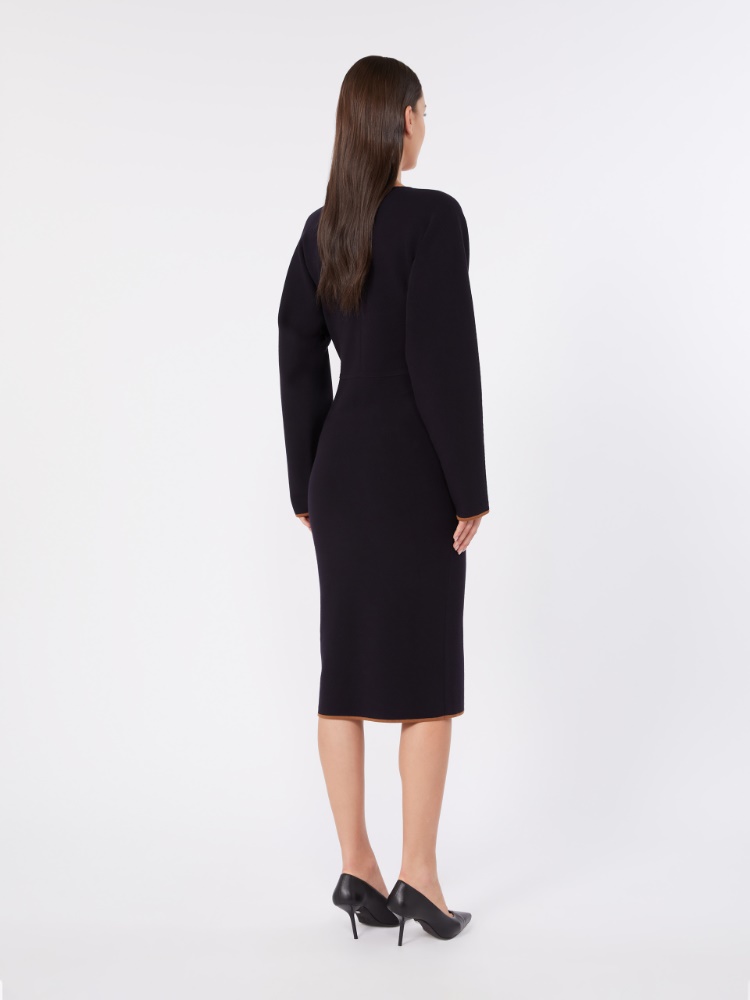 Stretch viscose yarn dress - MIDNIGHTBLUE - 3