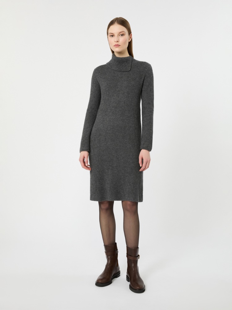 Wool and cashmere knit midi dress - DARK GREY - Max Mara - 2