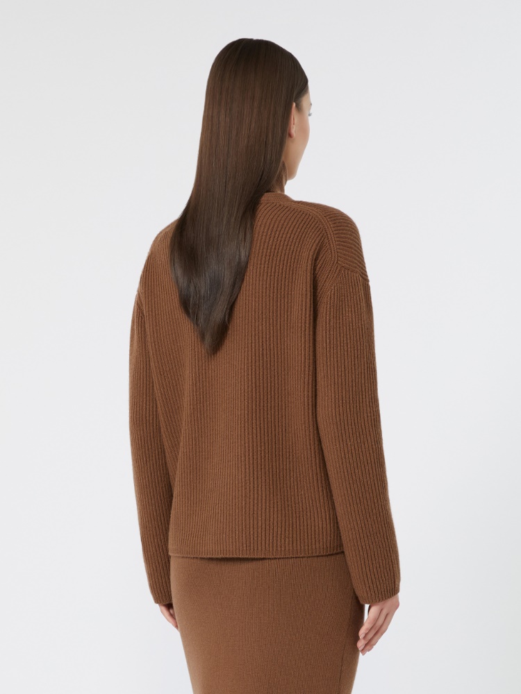 Wool and cashmere cardigan - TOBACCO - Max Mara - 3