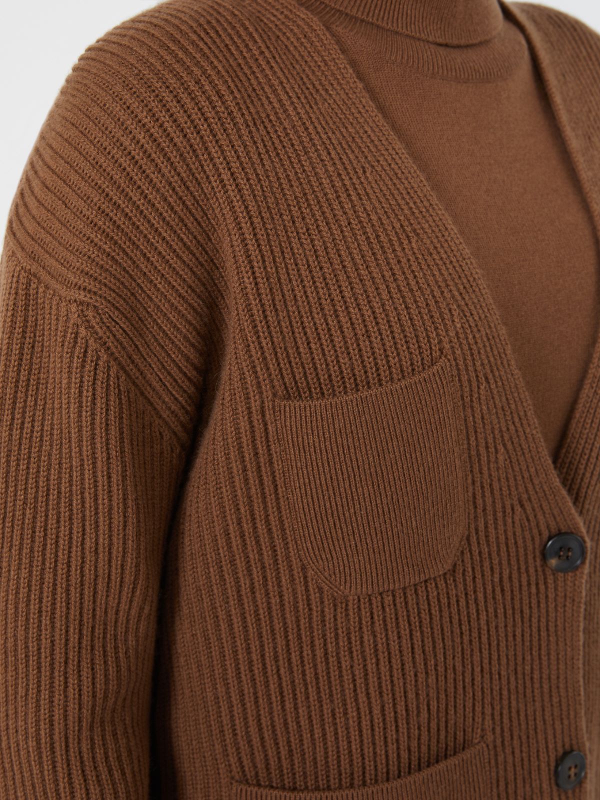 Wool and cashmere cardigan - TOBACCO - Max Mara - 4