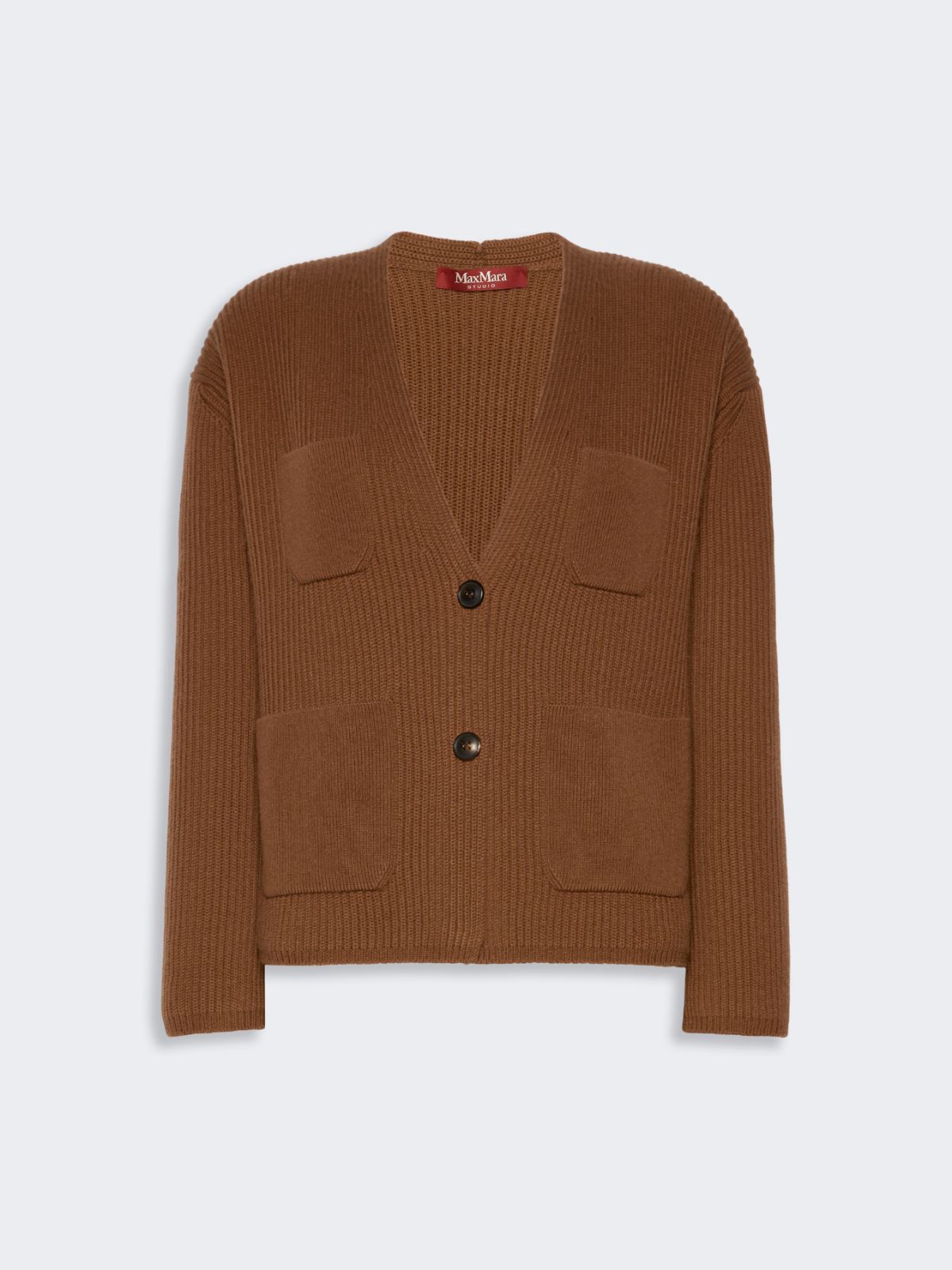 Wool and cashmere cardigan - TOBACCO - Max Mara - 6