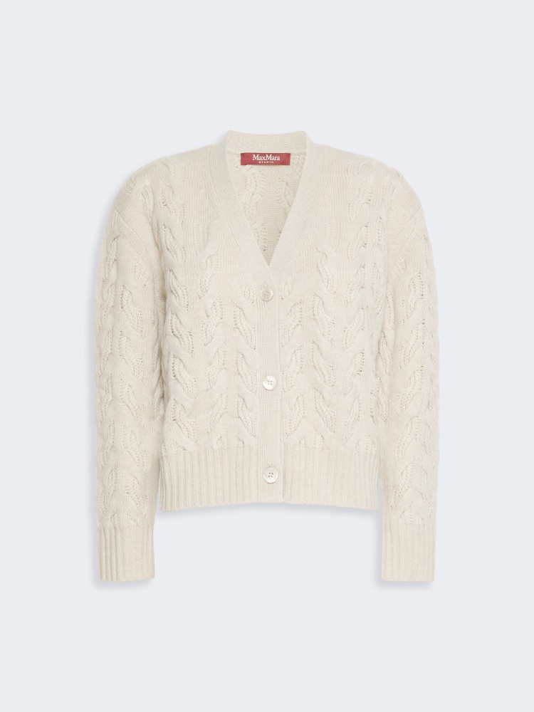 Wool and cashmere cardigan - BEIGE - Max Mara - 5