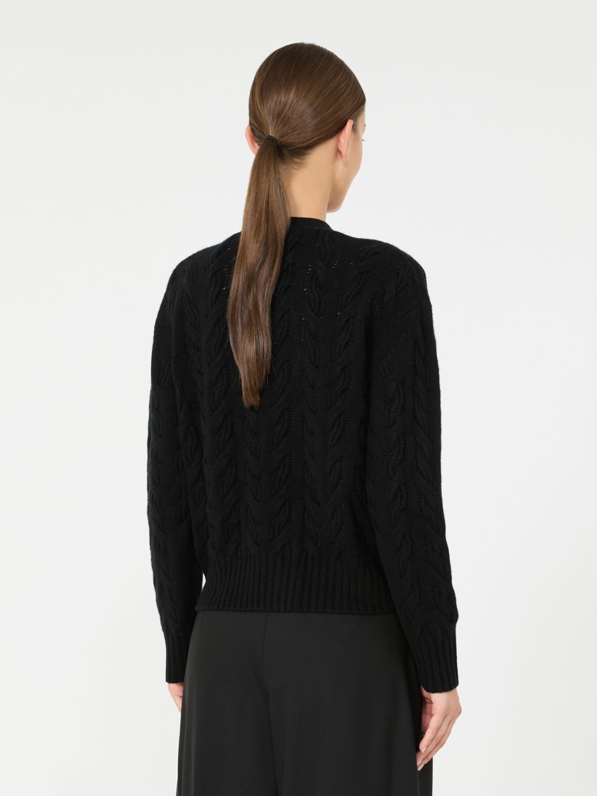 Wool and cashmere cardigan - BLACK - Max Mara - 3
