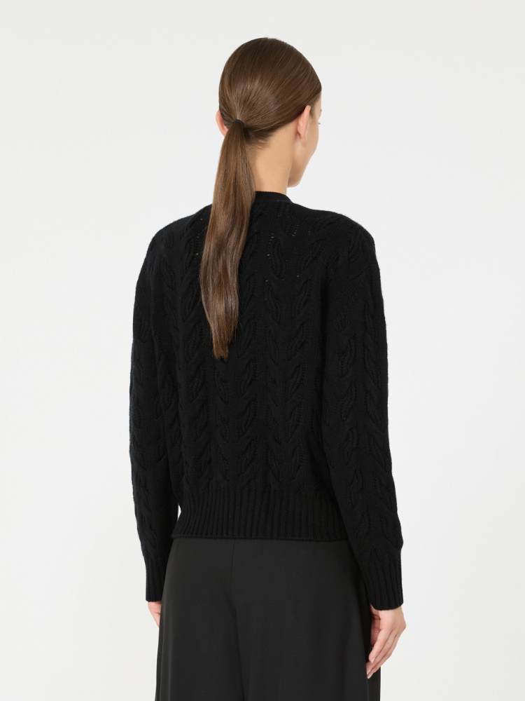 Wool and cashmere cardigan - BLACK - Max Mara - 3