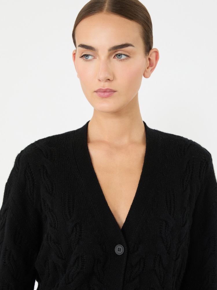 Wool and cashmere cardigan - BLACK - Max Mara - 4