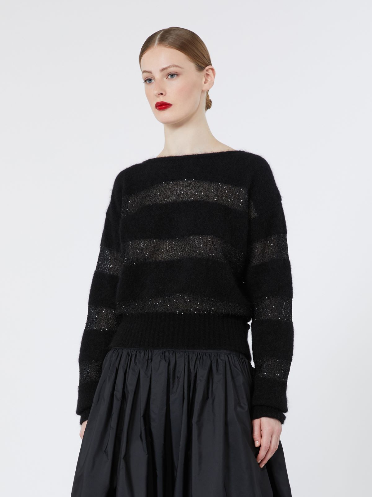 Relaxed-fit mohair yarn sweater - BLACK - Max Mara - 2
