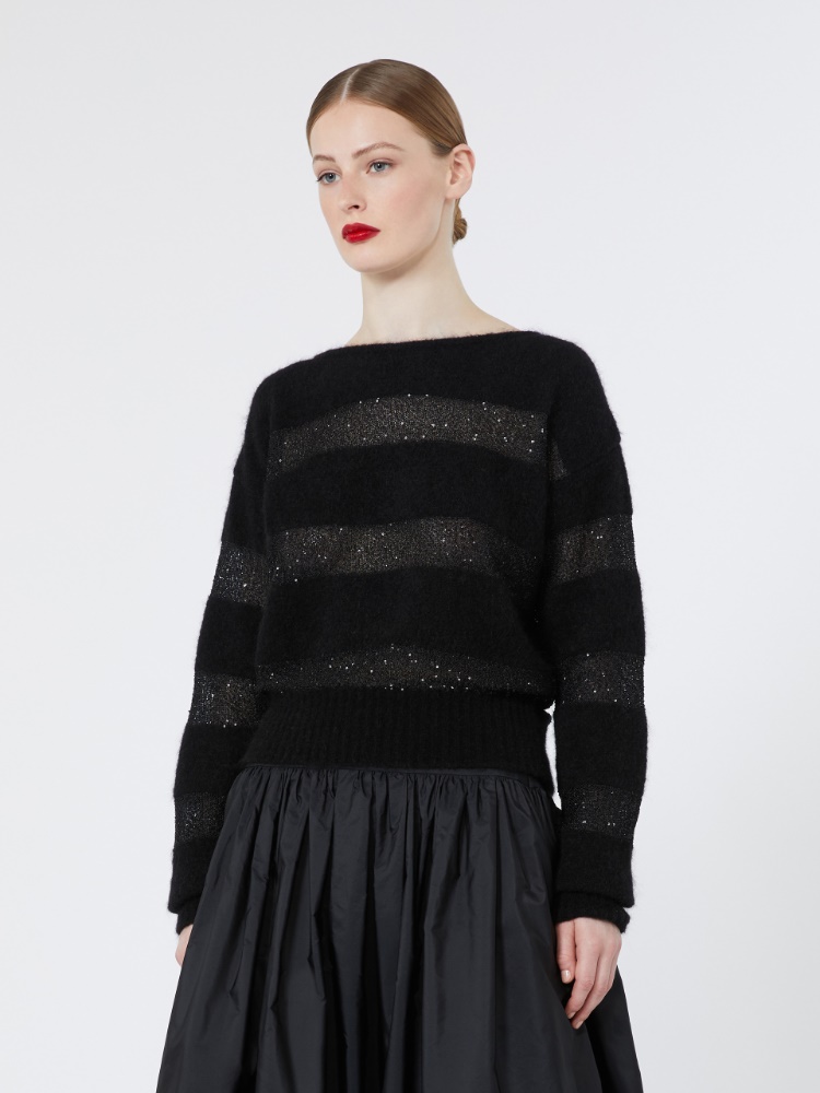 Relaxed-fit mohair yarn sweater - BLACK - Max Mara - 2