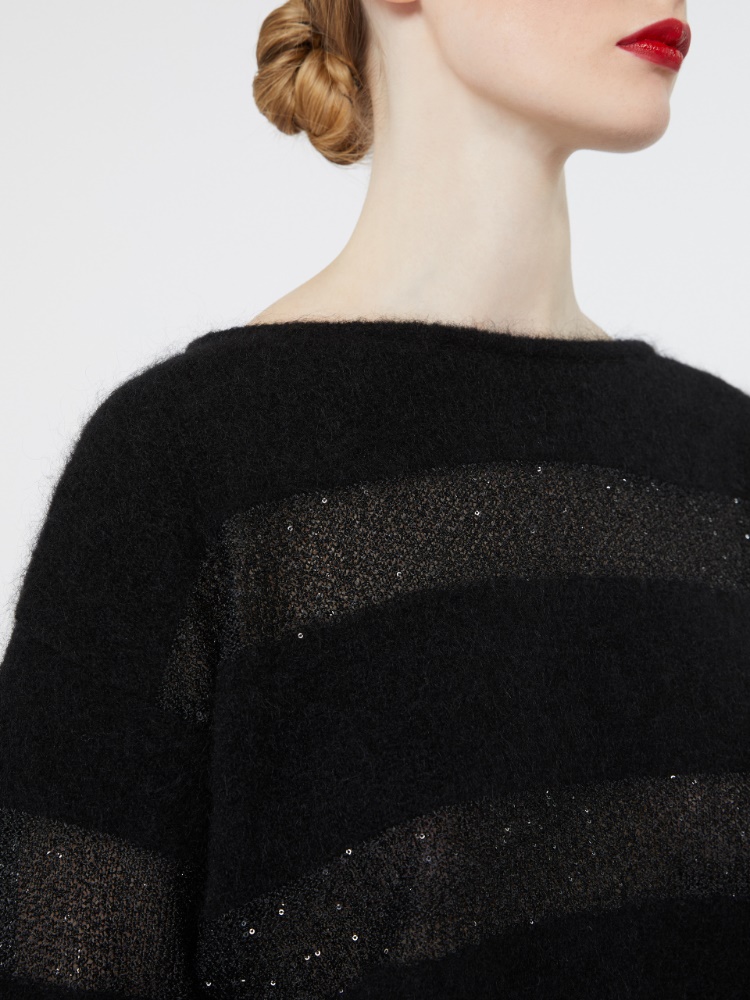 Relaxed-fit mohair yarn sweater - BLACK - Max Mara - 4