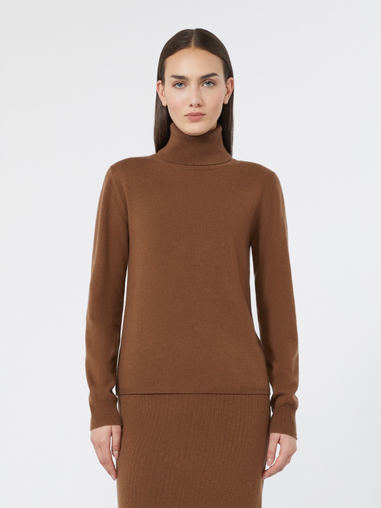 Wool and cashmere turtleneck sweater - TOBACCO - Max Mara - 2