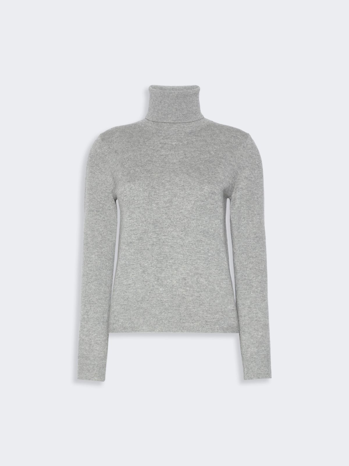 Wool and cashmere turtleneck sweater - MEDIUM GREY - Max Mara - 4
