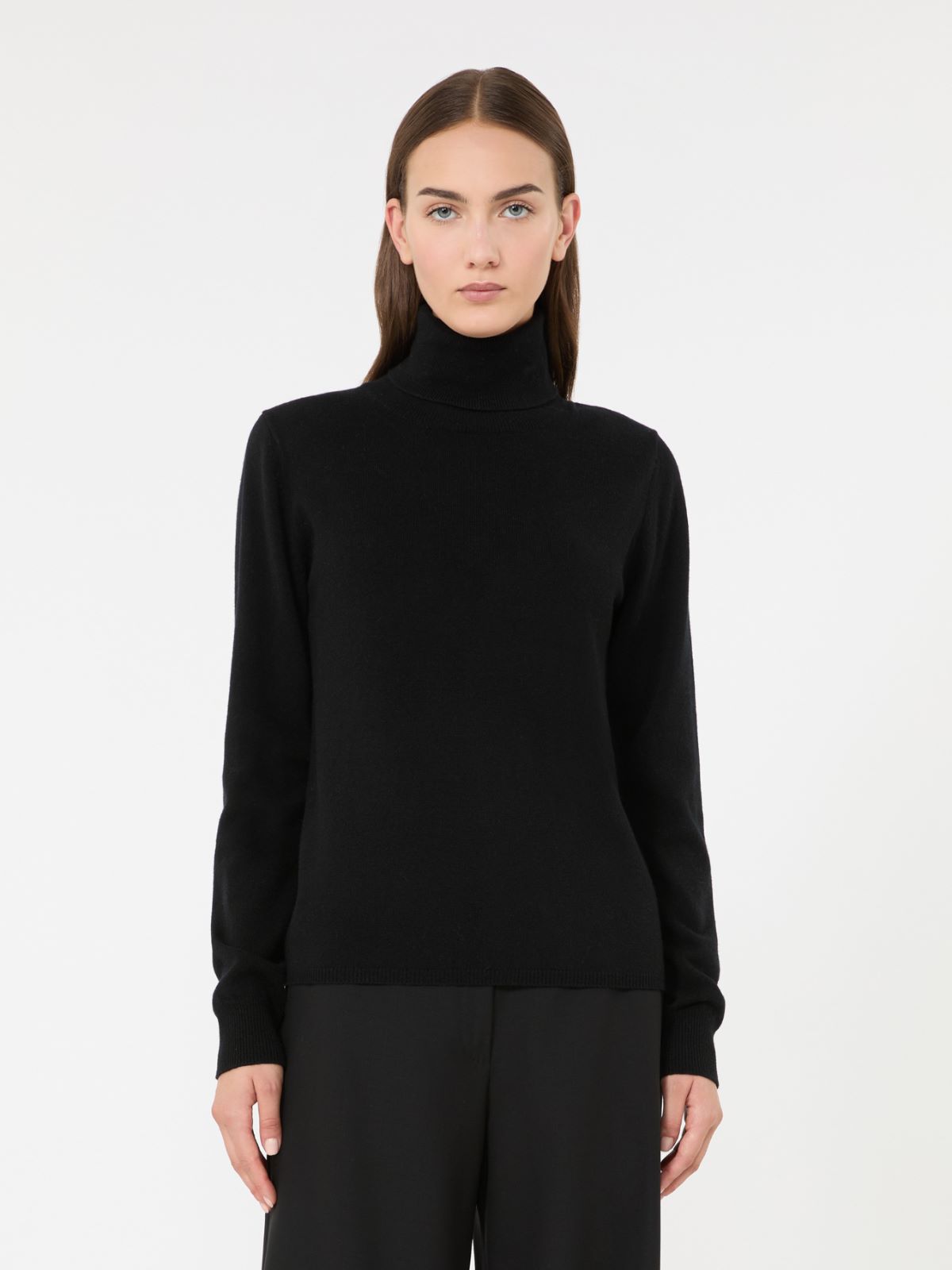 Wool and cashmere turtleneck sweater - BLACK - Max Mara - 2