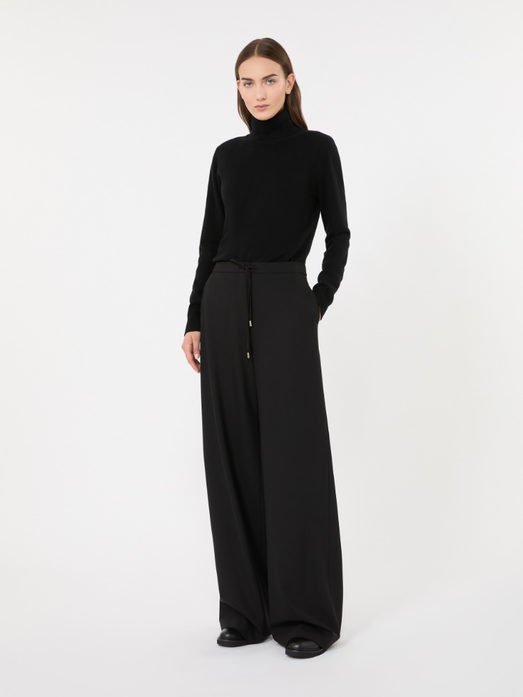 Wool and cashmere turtleneck sweater - BLACK