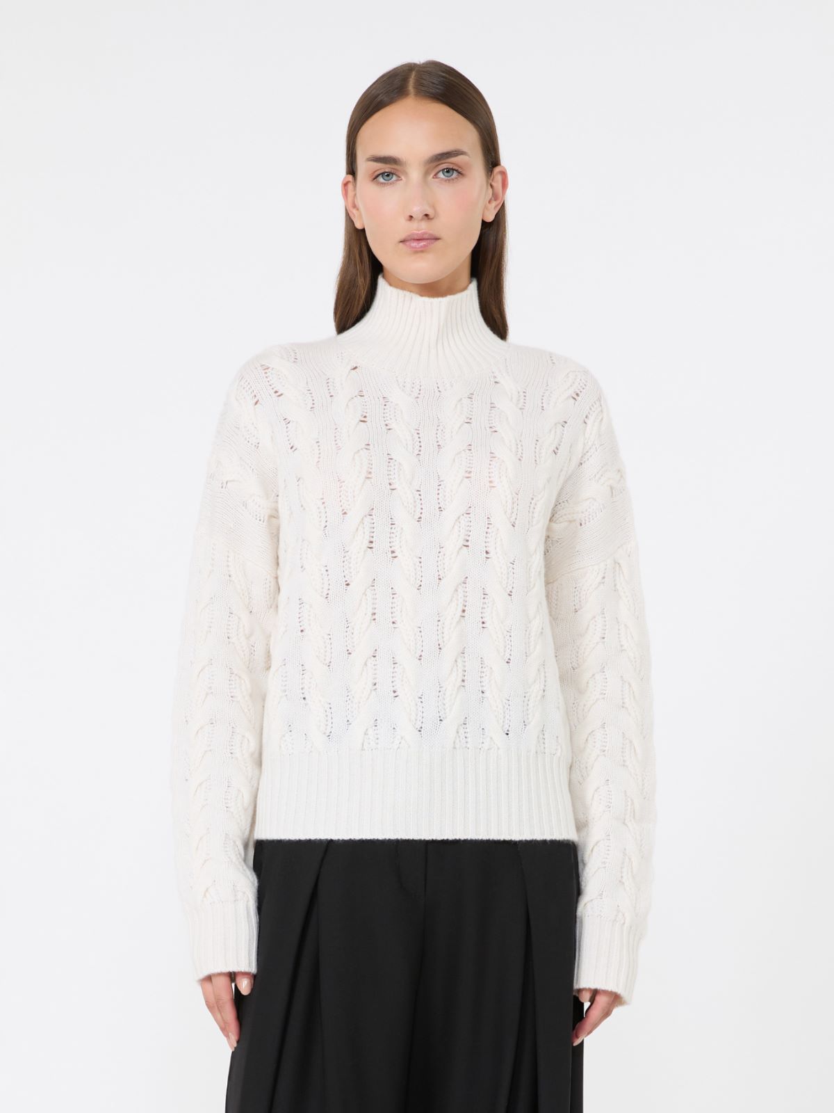 Comfortable wool and cashmere sweater - WHITE - Max Mara - 2