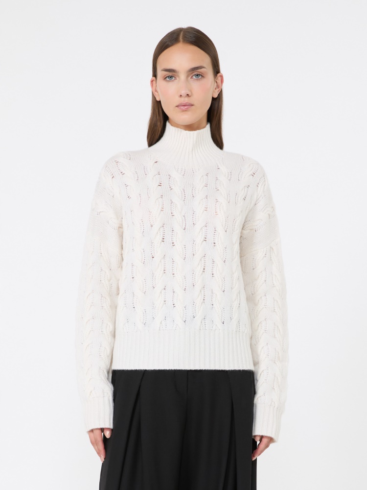 Comfortable wool and cashmere sweater - WHITE - Max Mara - 2