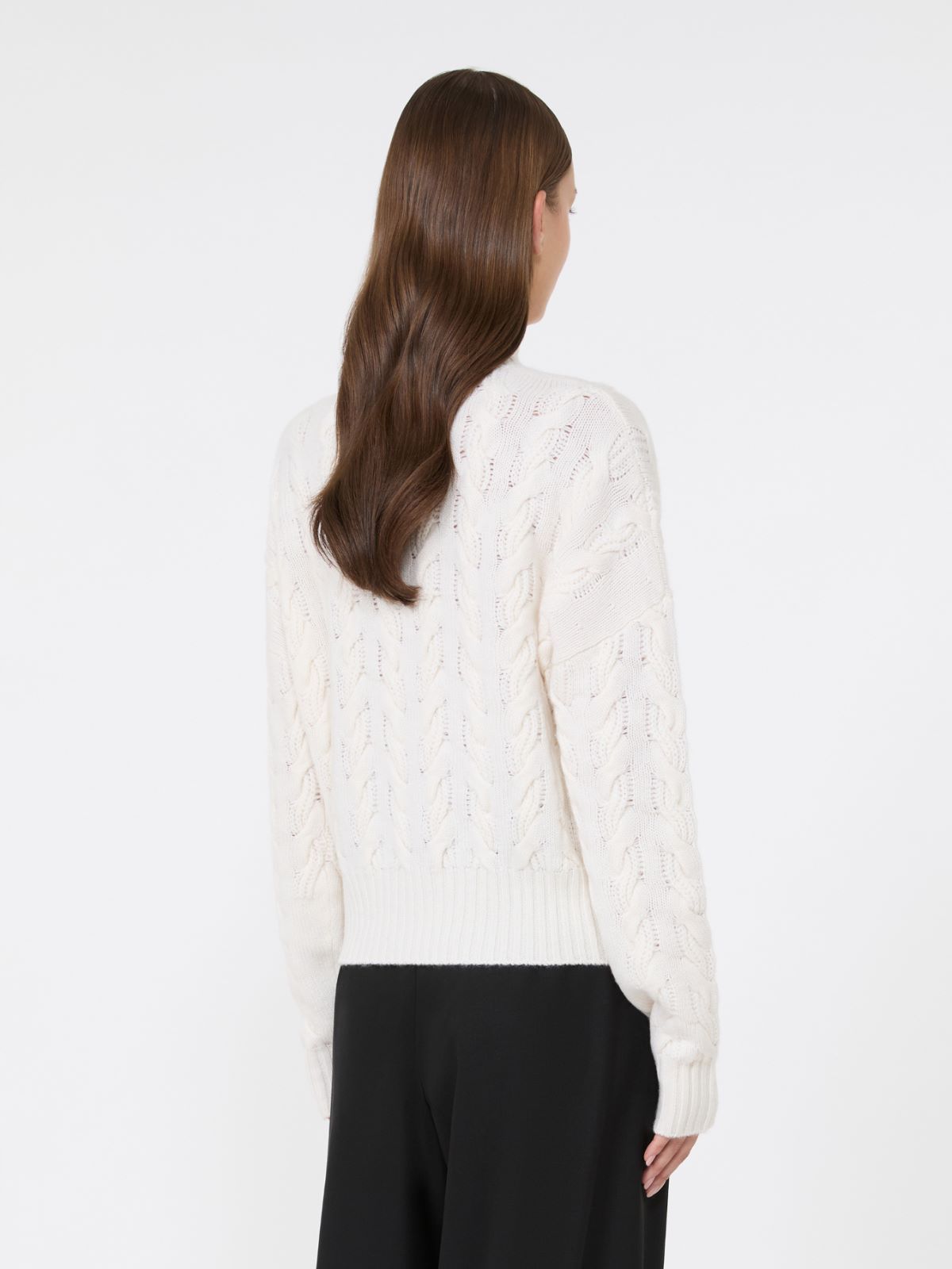 Comfortable wool and cashmere sweater - WHITE - Max Mara - 3