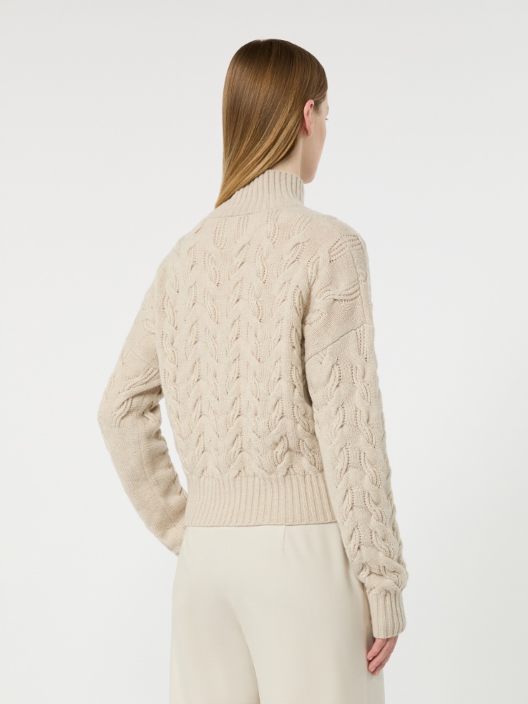 Comfortable wool and cashmere sweater - BEIGE - Max Mara - 3