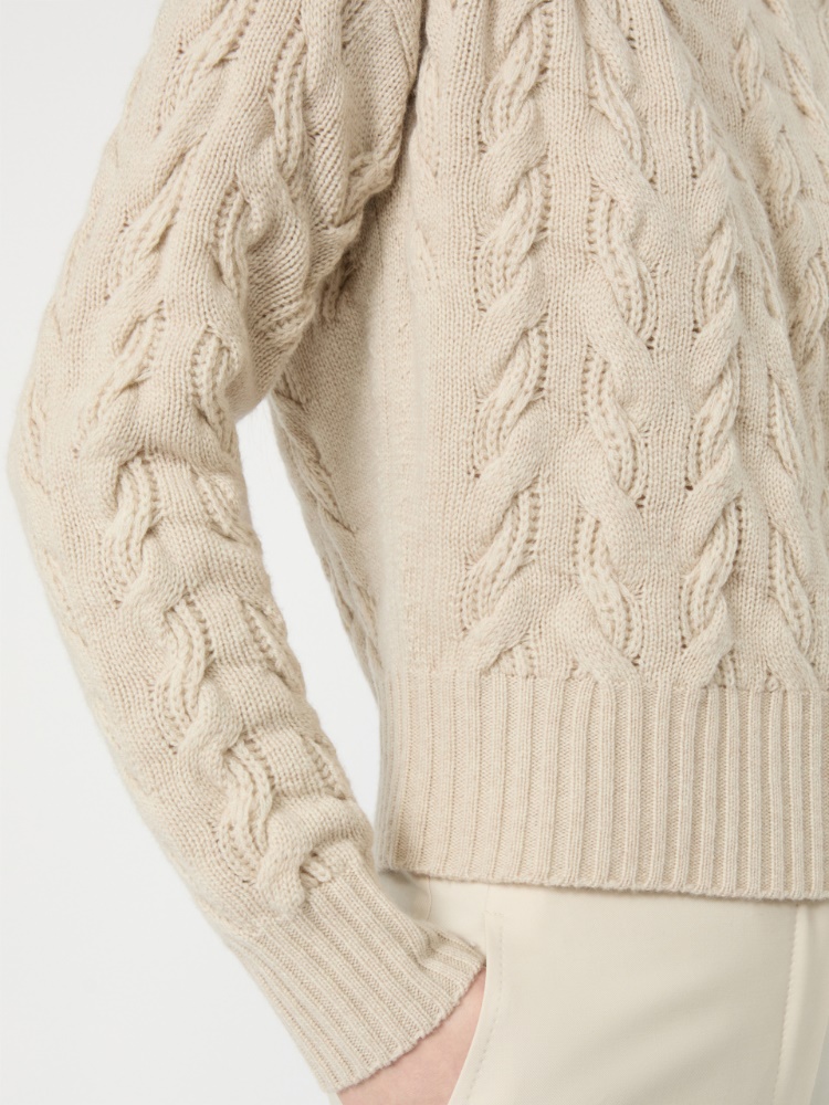 Comfortable wool and cashmere sweater - BEIGE - Max Mara - 4