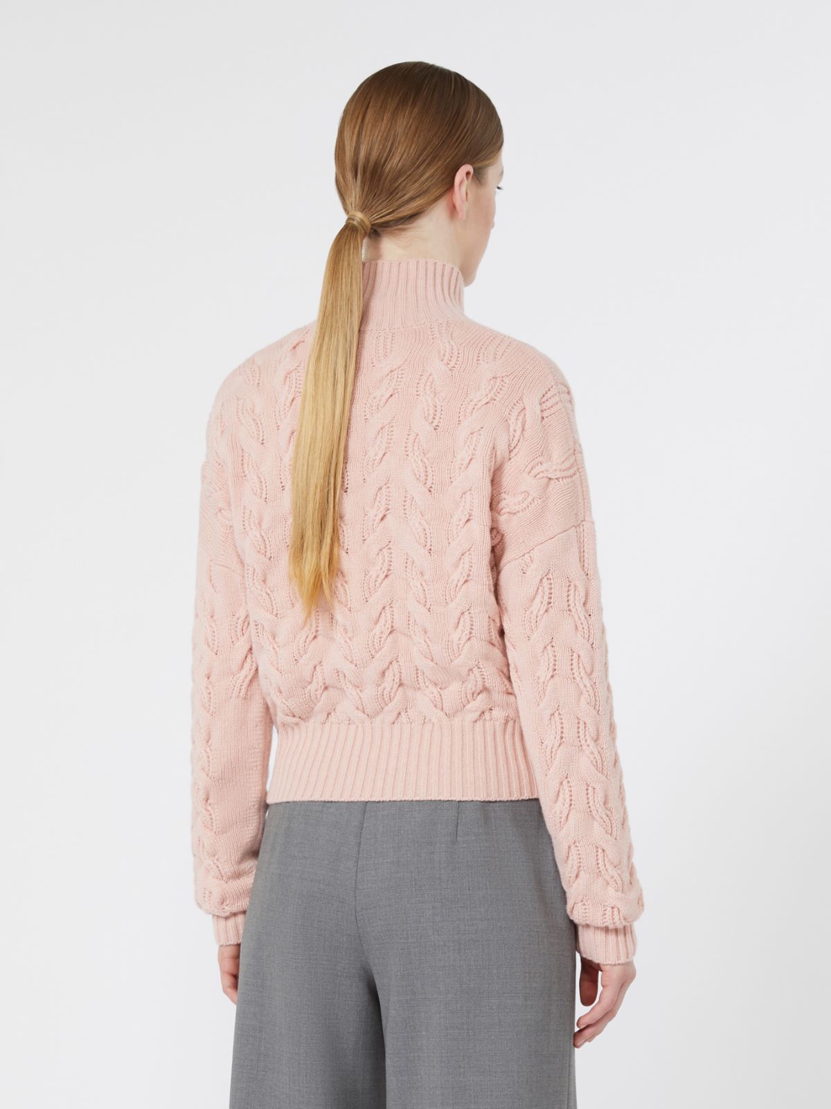 Comfortable wool and cashmere sweater - PINK - Max Mara - 3