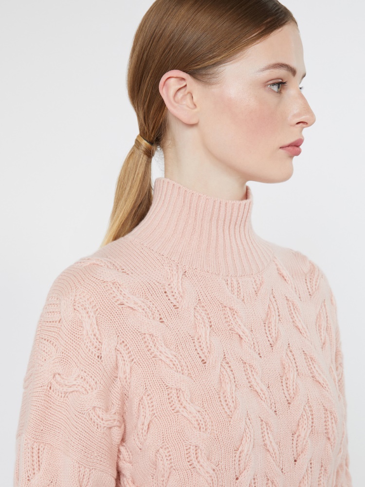 Comfortable wool and cashmere sweater - PINK - Max Mara - 4