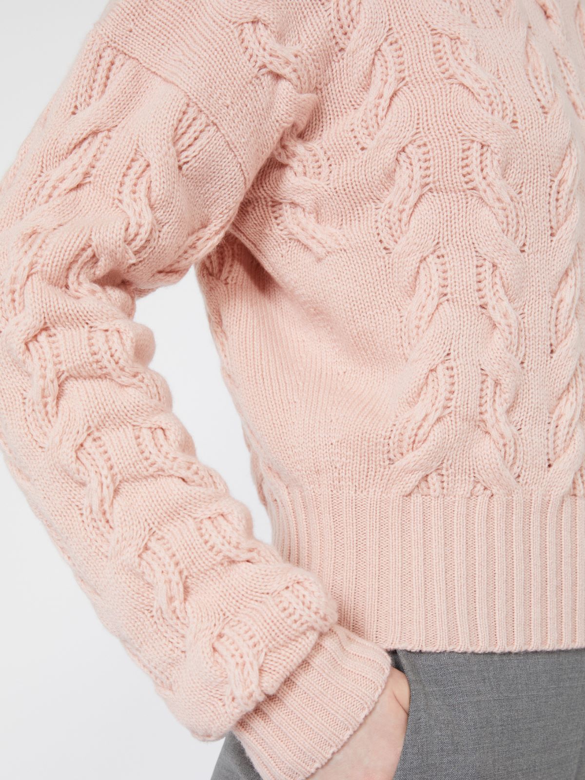 Comfortable wool and cashmere sweater - PINK - Max Mara - 5