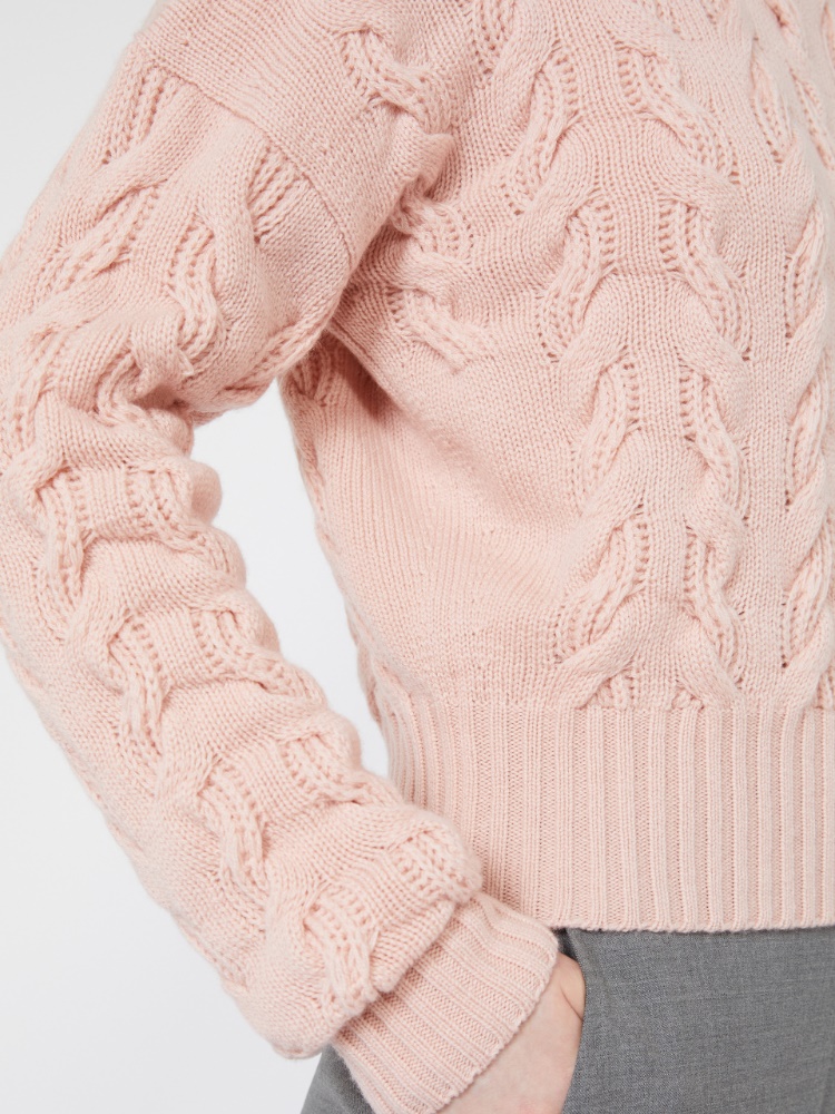 Comfortable wool and cashmere sweater - PINK - Max Mara - 5