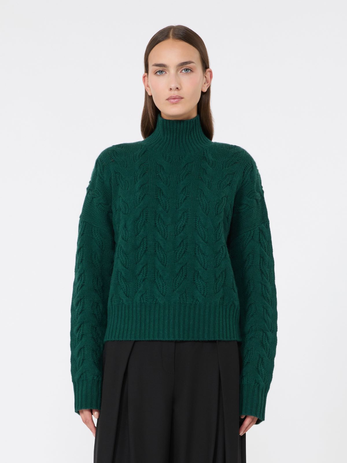 Comfortable wool and cashmere sweater - GREEN - Max Mara - 2
