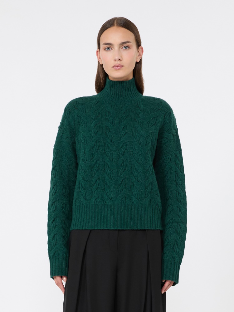 Comfortable wool and cashmere sweater - GREEN - Max Mara - 2