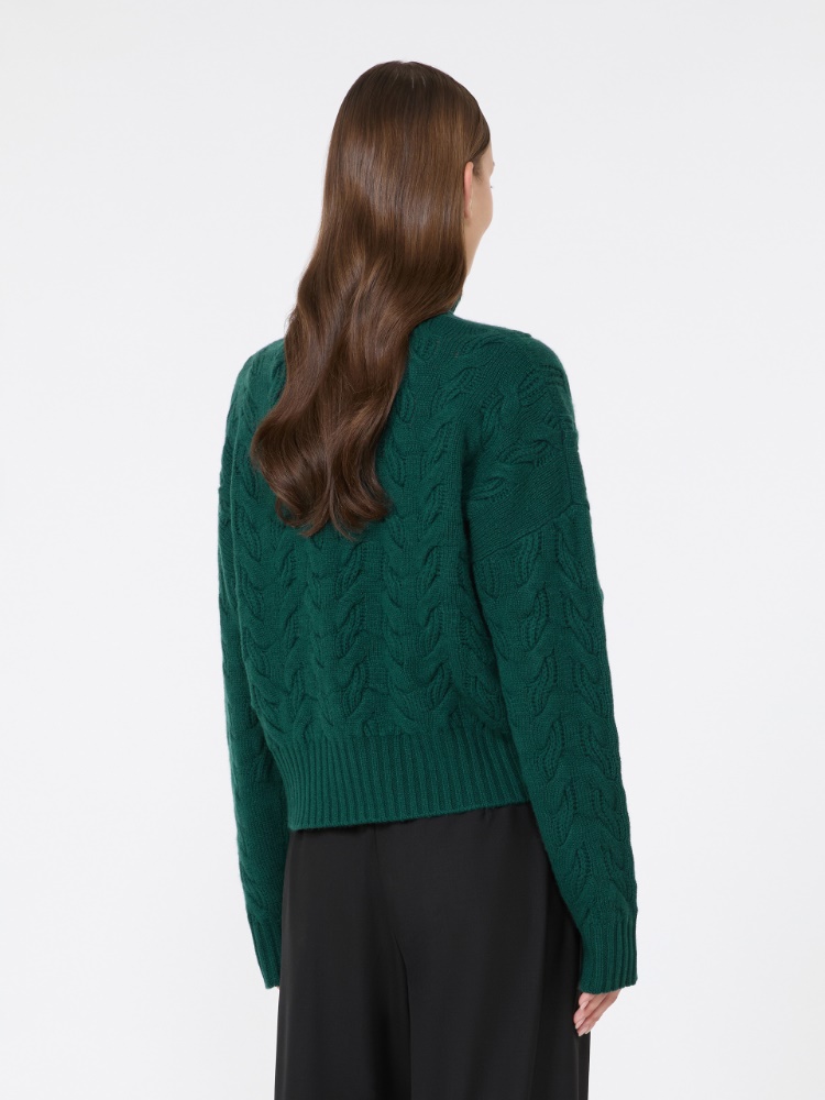 Comfortable wool and cashmere sweater - GREEN - Max Mara - 3