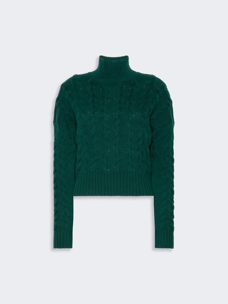 Comfortable wool and cashmere sweater - GREEN - Max Mara - 5
