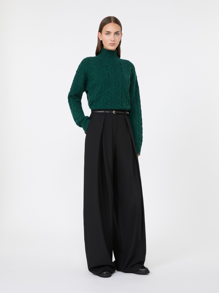Comfortable wool and cashmere sweater - GREEN