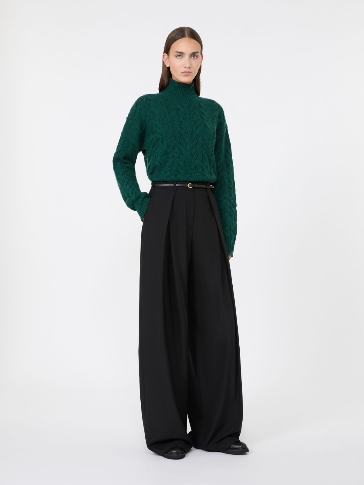 Comfortable wool and cashmere sweater - GREEN - Max Mara