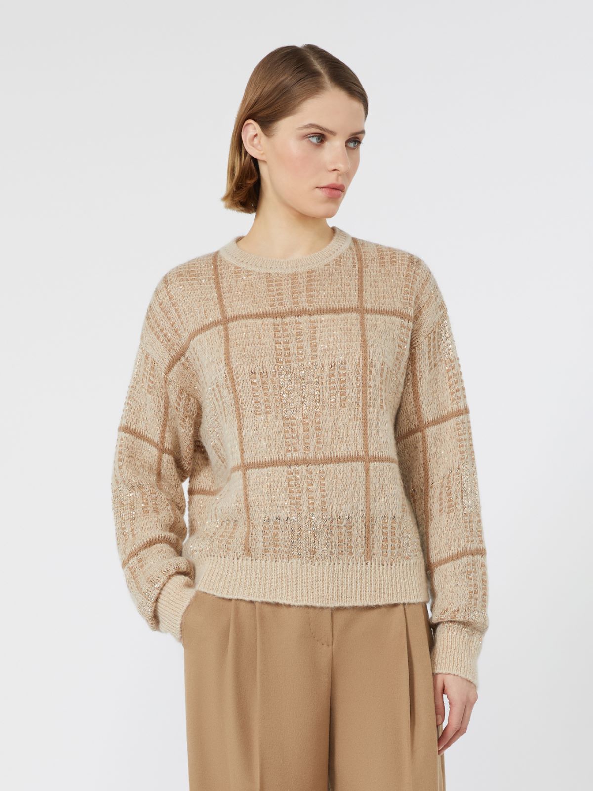 Boxy-fit wool, mohair and cashmere sweater - ECRU - Max Mara - 2