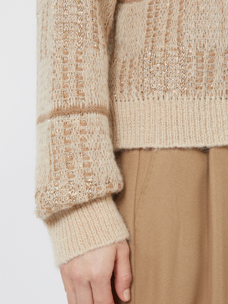 Boxy-fit wool, mohair and cashmere sweater - ECRU - Max Mara - 4