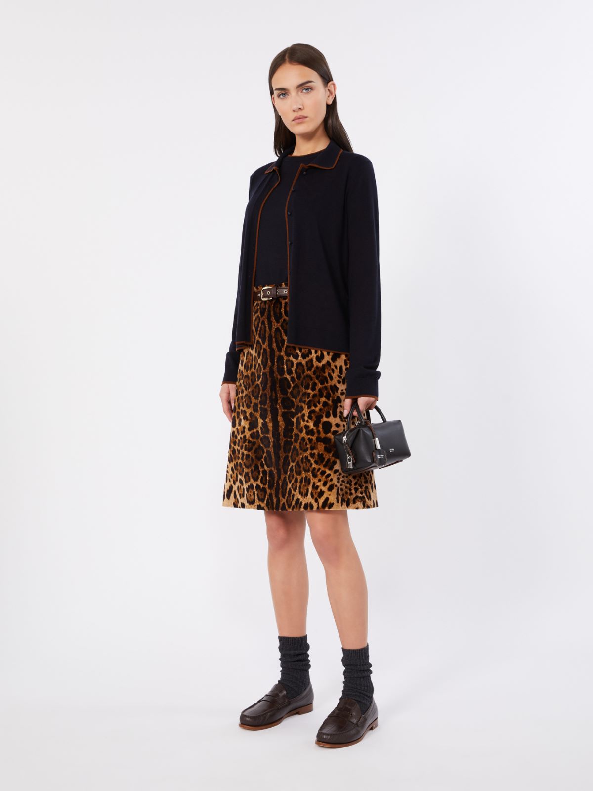 Wool and silk yarn sweater + NAVY - Max Mara
