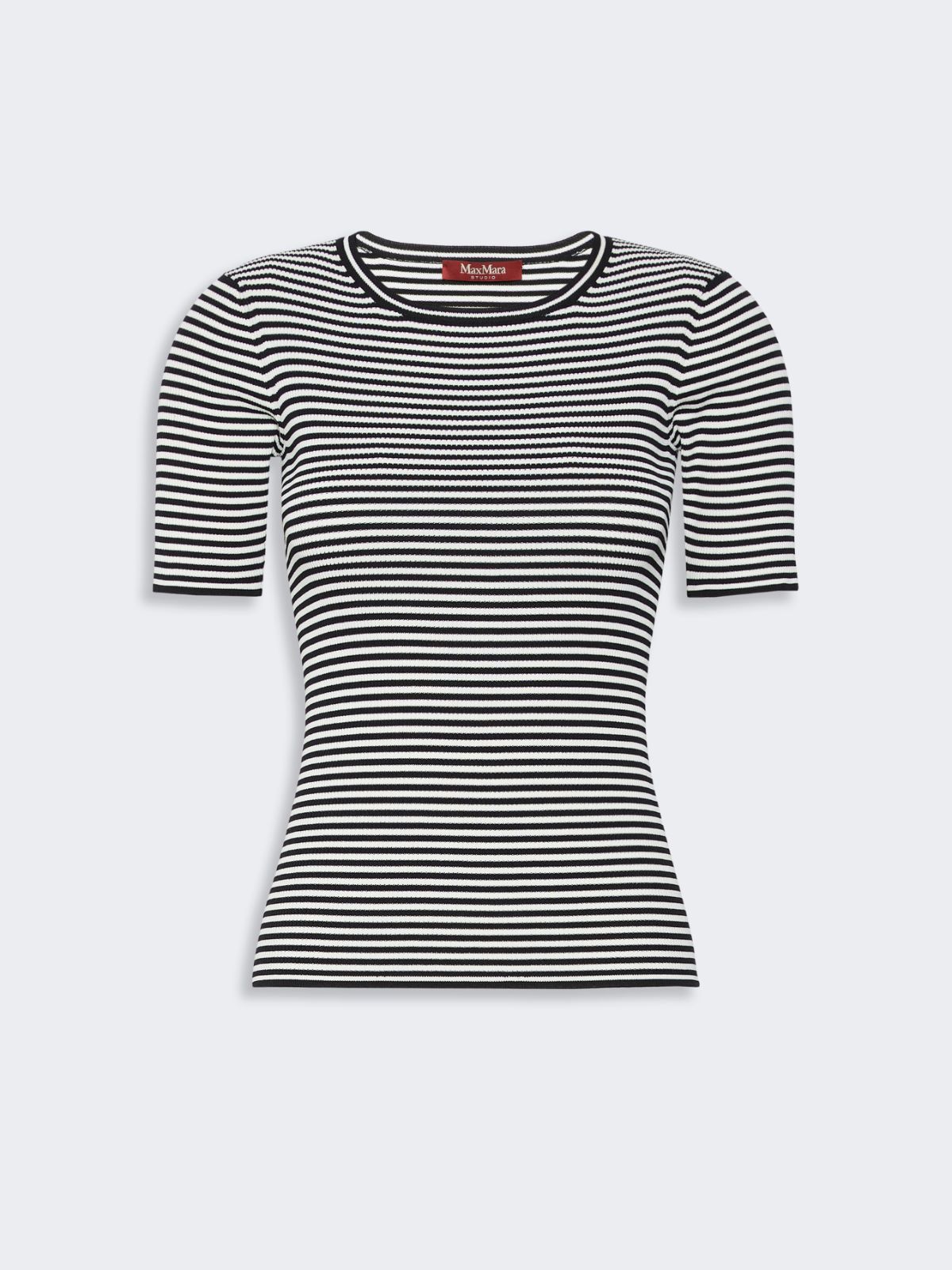 Slim-fit viscose crepe sweater - BLACK WHITE - Max Mara - 4
